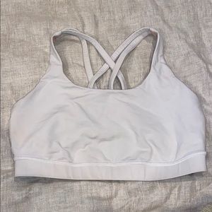 Lululemon white sports bra
